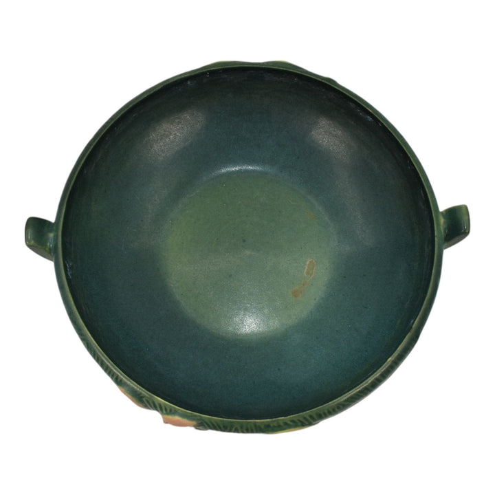 Roseville Zephyr Lily Green 1946 Mid Century Modern Pottery Ceramic Bowl 474-8 - Just Art Pottery