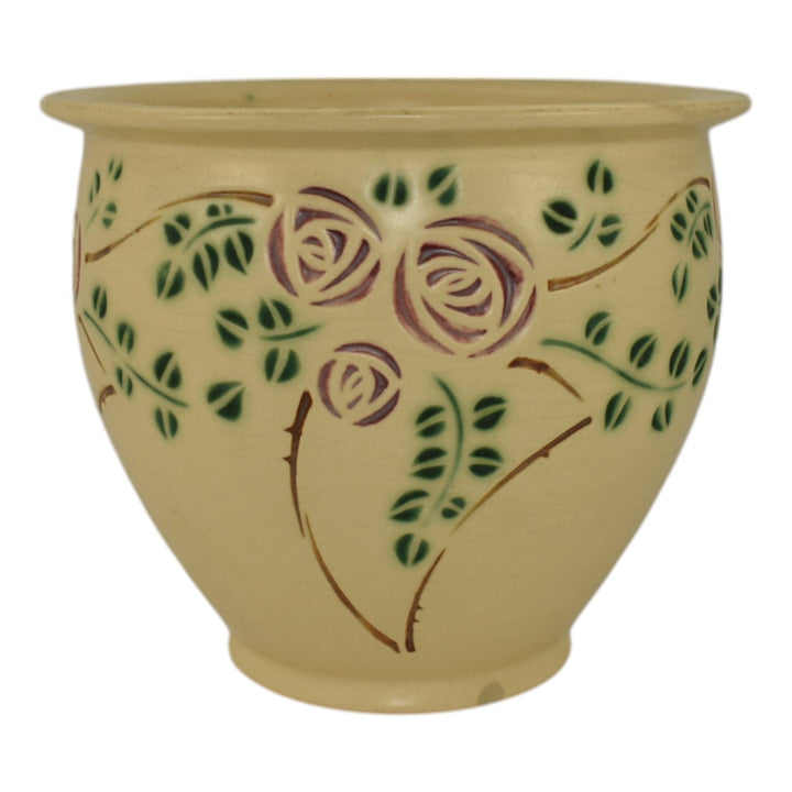 Roseville Velmoss Scroll 1916 Vintage Art Pottery Jardiniere Planter 600-7