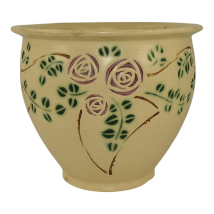 Roseville Velmoss Scroll 1916 Vintage Art Pottery Jardiniere Planter 600-7