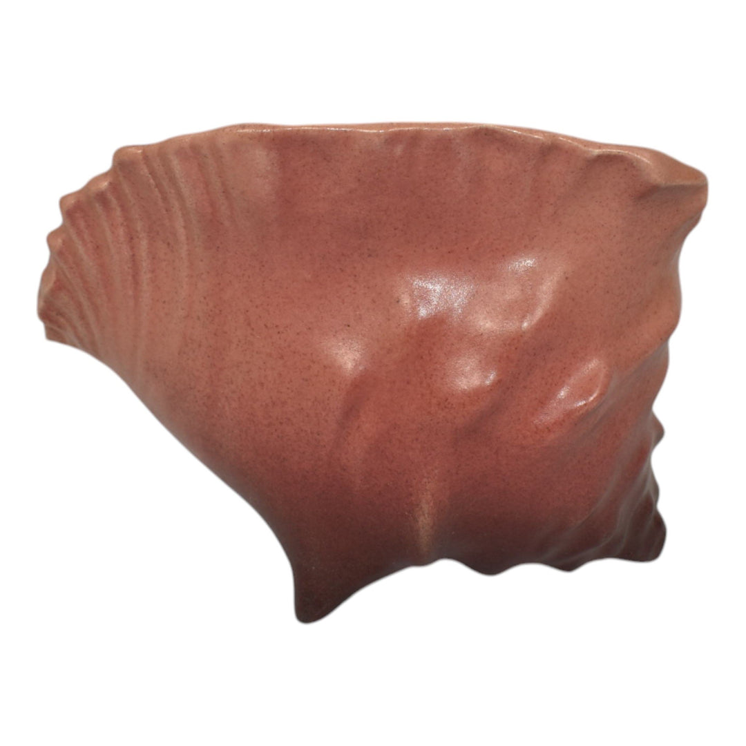 Roseville Foxglove Pink 1942 Vintage Pottery Conch Shell Planter Vase 426-6 - Just Art Pottery