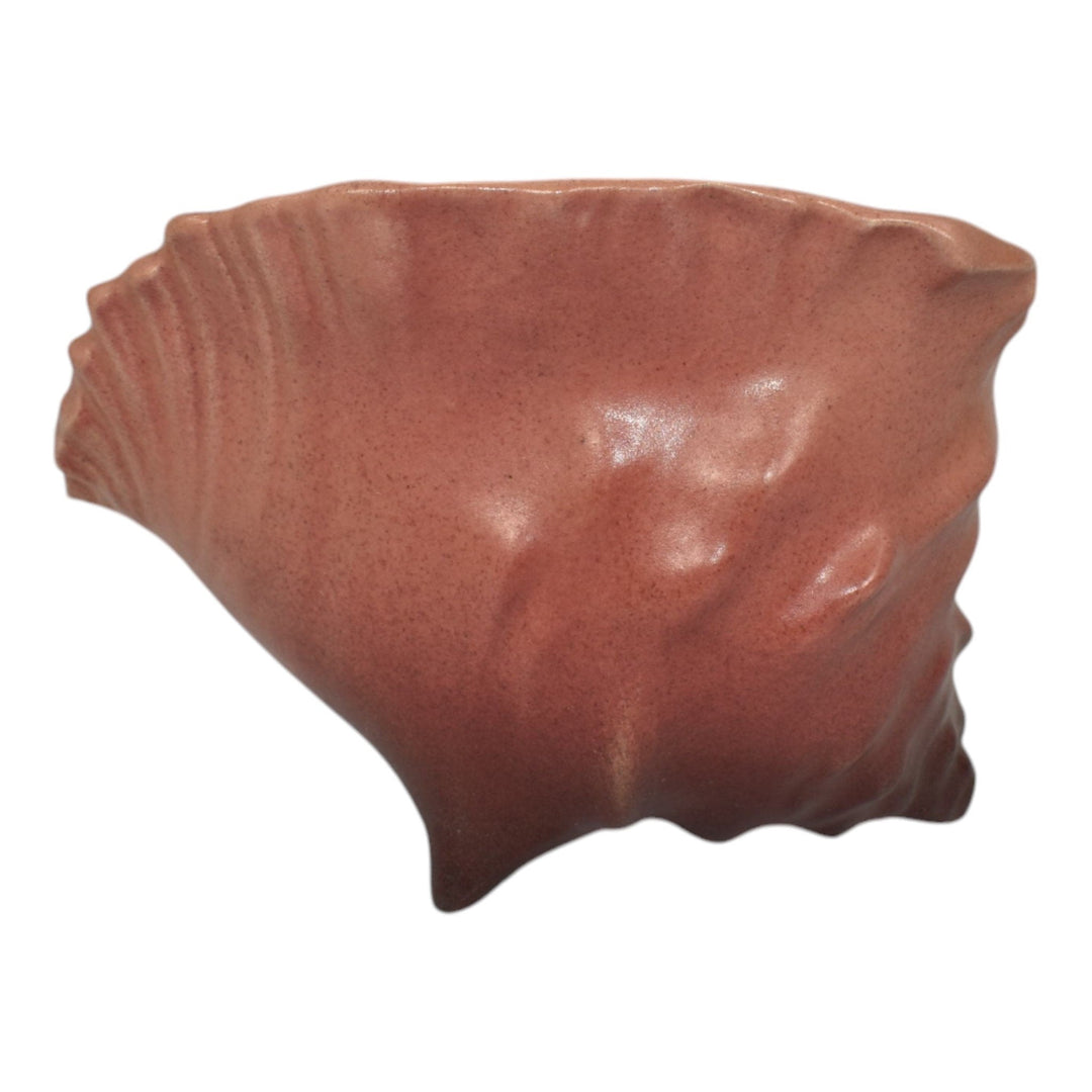 Roseville Foxglove Pink 1942 Vintage Pottery Conch Shell Planter Vase 426-6 - Just Art Pottery