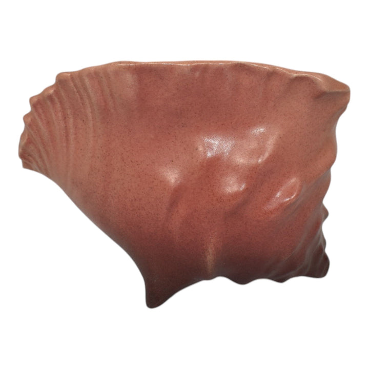 Roseville Foxglove Pink 1942 Vintage Pottery Conch Shell Planter Vase 426-6 - Just Art Pottery