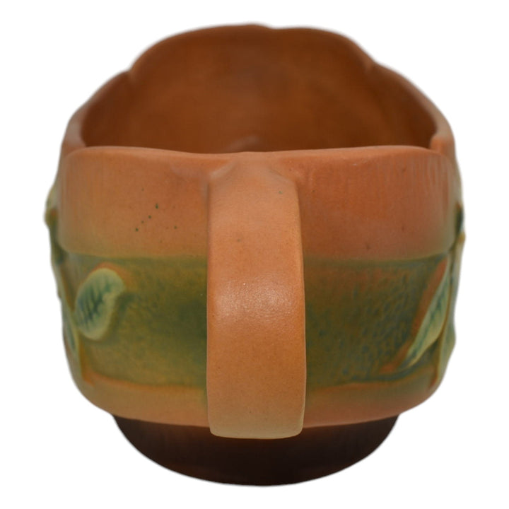 Roseville Gardenia Tan 1950 Mid Century Modern Art Pottery Console Bowl 628-10 - Just Art Pottery