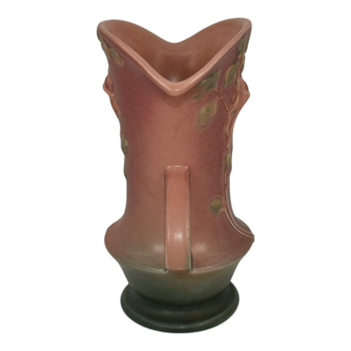 Roseville Columbine Pink 1941 Mid Century Modern Pottery Flower Vase 16-7