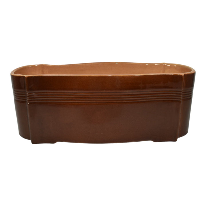 Roseville Mayfair Brown 1952 Mid Century Modern Pottery Ceramic Planter 1116-10