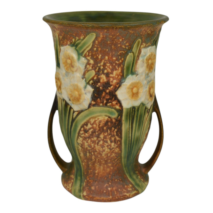 Roseville Jonquil 1931 Vintage Arts And Crafts Pottery Ceramic Flower Vase 541-7 - Just Art Pottery