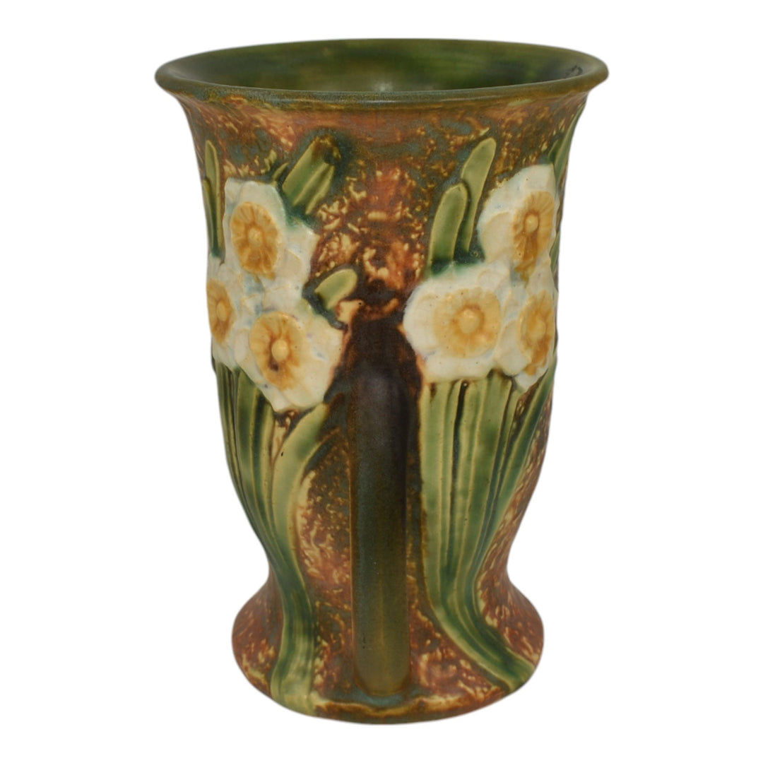Roseville Jonquil 1931 Vintage Arts And Crafts Pottery Ceramic Flower Vase 541-7 - Just Art Pottery