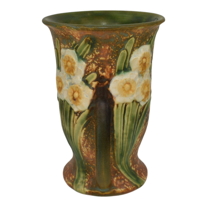 Roseville Jonquil 1931 Vintage Arts And Crafts Pottery Ceramic Flower Vase 541-7 - Just Art Pottery