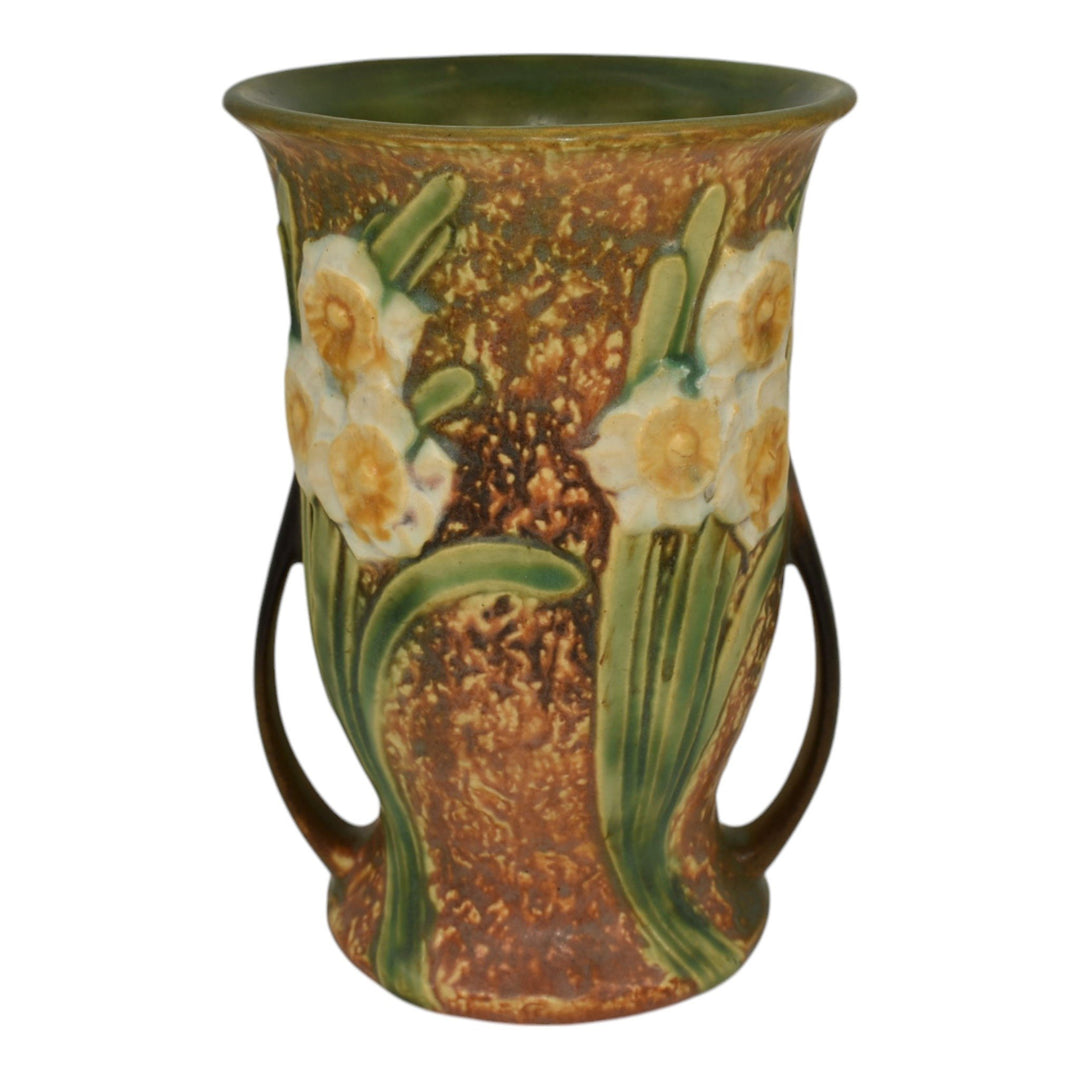 Roseville Jonquil 1931 Vintage Arts And Crafts Pottery Ceramic Flower Vase 541-7 - Just Art Pottery