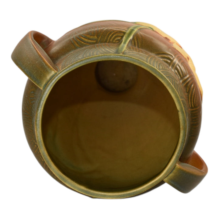 Roseville Zephyr Lily Brown 1946 Mid Century Modern Pottery Ceramic Vase 141-15 - Just Art Pottery