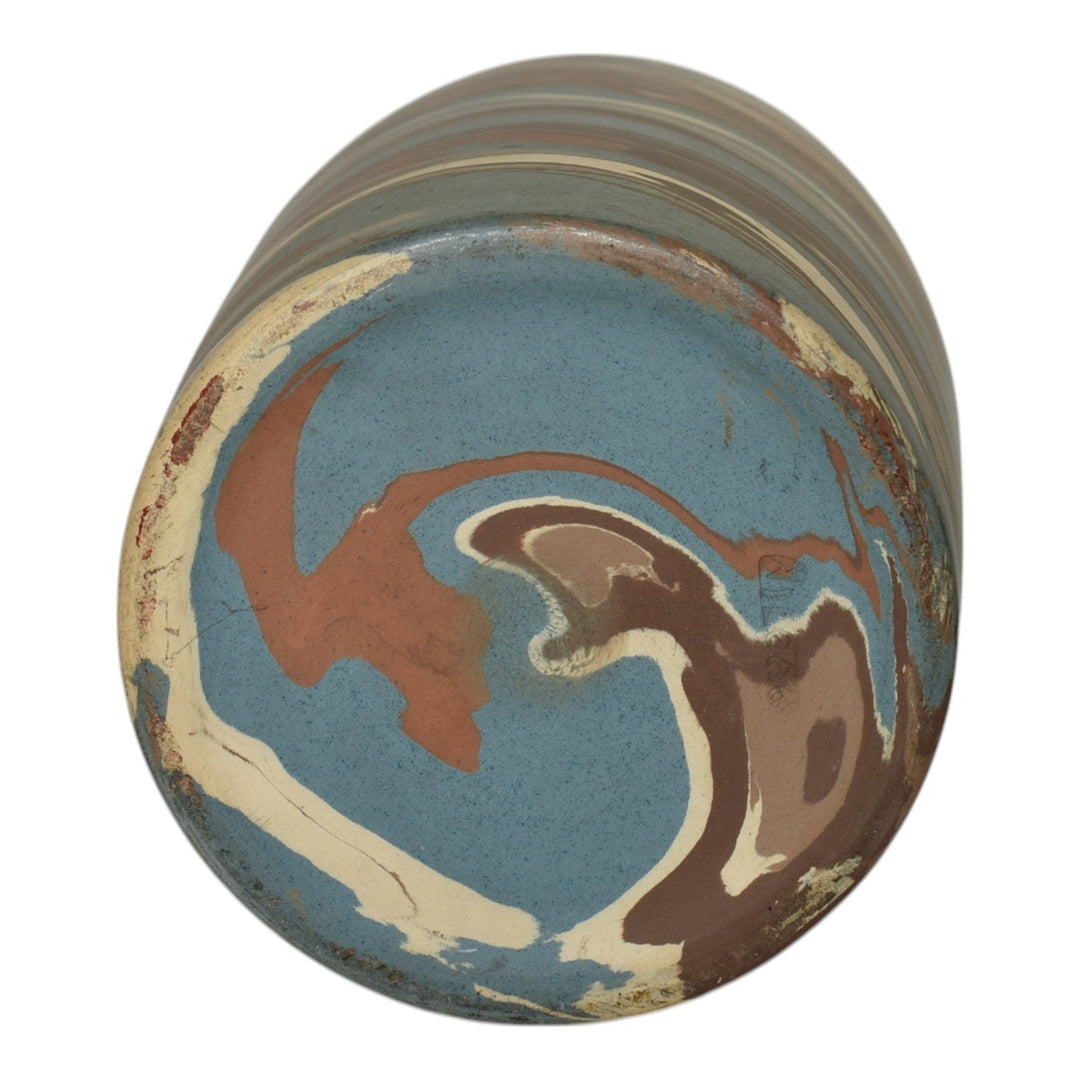Niloak Mission Swirl 1910-24 Vintage Hand Made Art Pottery Brown Tan 12" Vase - Just Art Pottery