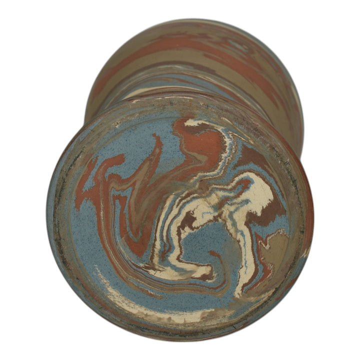 Niloak Mission Swirl 1910-24 Vintage Hand Made Art Pottery Brown 8" Vase - Just Art Pottery