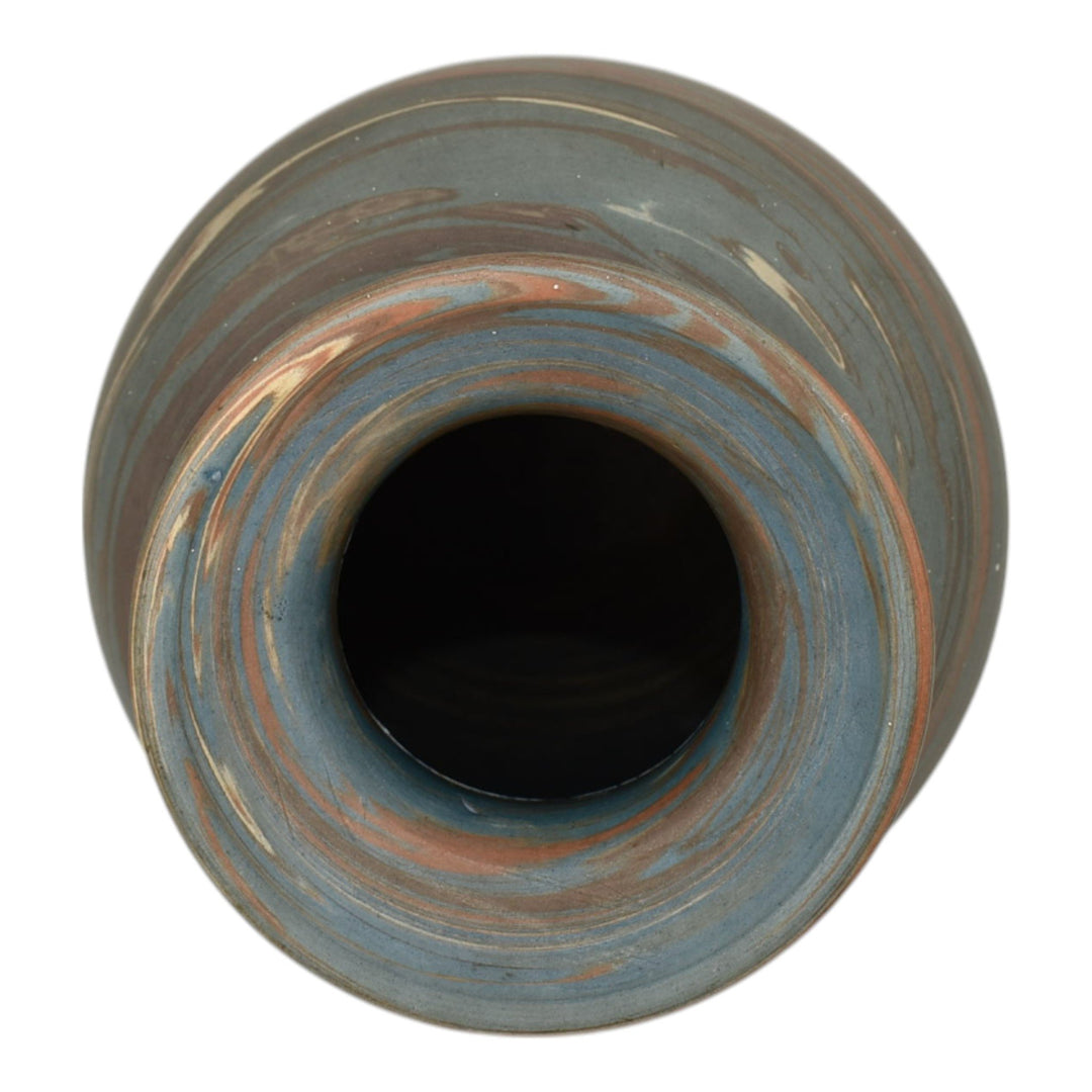 Niloak Mission Swirl 1925-30s Vintage Hand Made Art Pottery Brown 9.5" Vase