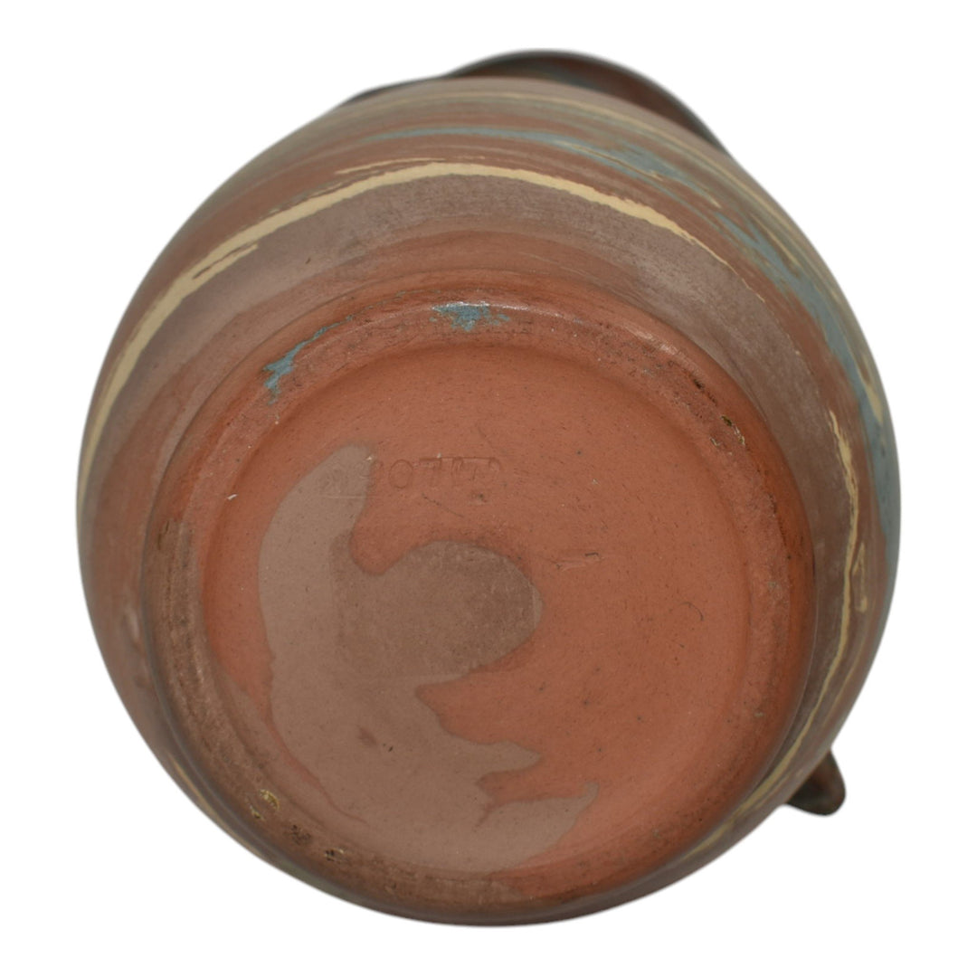 Niloak Mission Swirl 1910-24 Vintage Hand Made Art Pottery Brown 10" Pitcher - Just Art Pottery