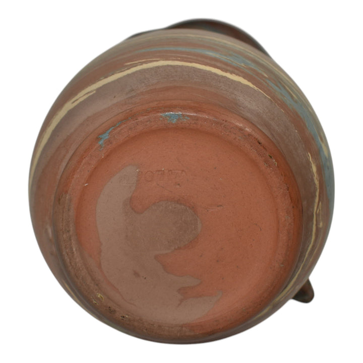 Niloak Mission Swirl 1910-24 Vintage Hand Made Art Pottery Brown 10" Pitcher - Just Art Pottery