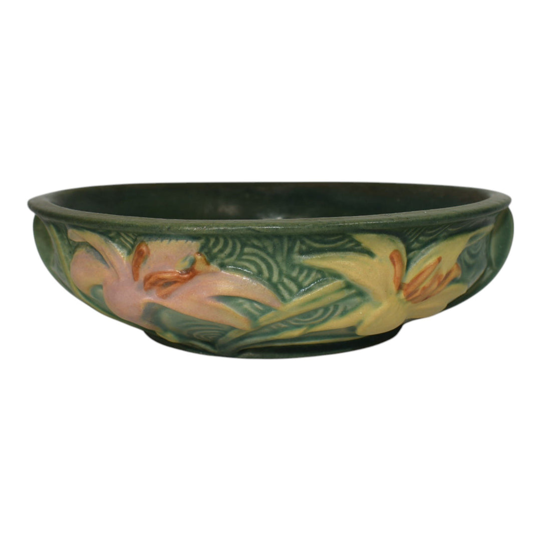 Roseville Zephyr Lily Green 1946 Mid Century Modern Pottery Ceramic Bowl 472-6 - Just Art Pottery