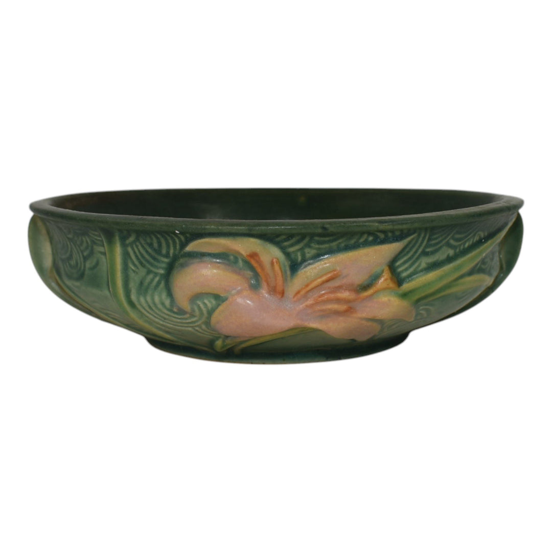Roseville Zephyr Lily Green 1946 Mid Century Modern Pottery Ceramic Bowl 472-6 - Just Art Pottery