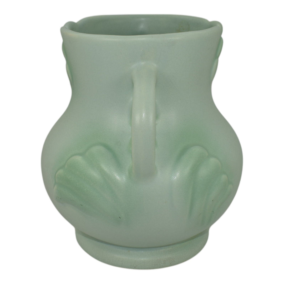 Weller Pastel 1930s Vintage Pottery Green Ceramic Vase