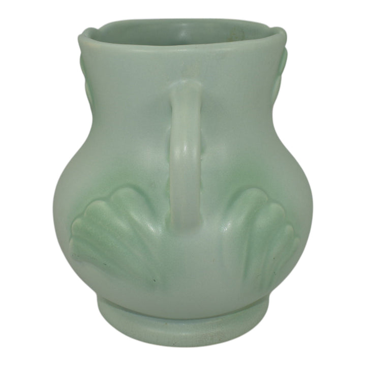 Weller Pastel 1930s Vintage Pottery Green Ceramic Vase - Just Art Pottery