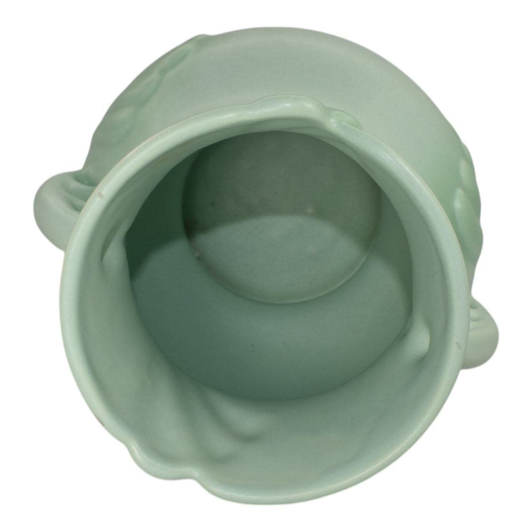 Weller Pastel 1930s Vintage Pottery Green Ceramic Vase - Just Art Pottery