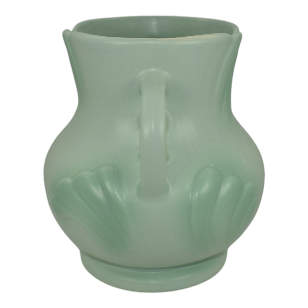 Weller Pastel 1930s Vintage Art Pottery Green Large Ceramic Vase - Just Art Pottery