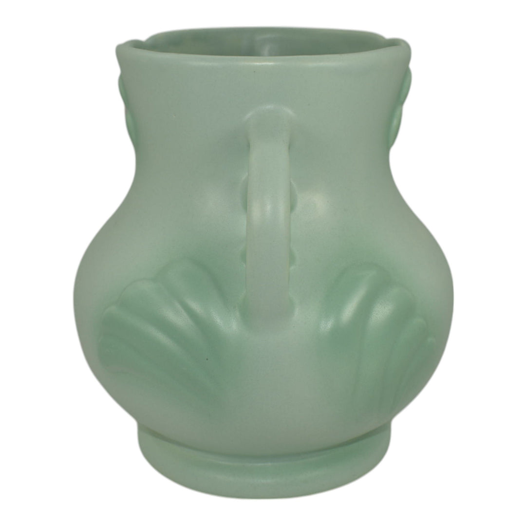 Weller Pastel 1930s Vintage Art Pottery Green Large Ceramic Vase - Just Art Pottery
