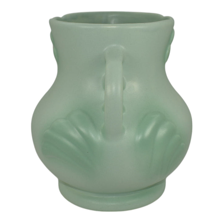 Weller Pastel 1930s Vintage Art Pottery Green Large Ceramic Vase - Just Art Pottery