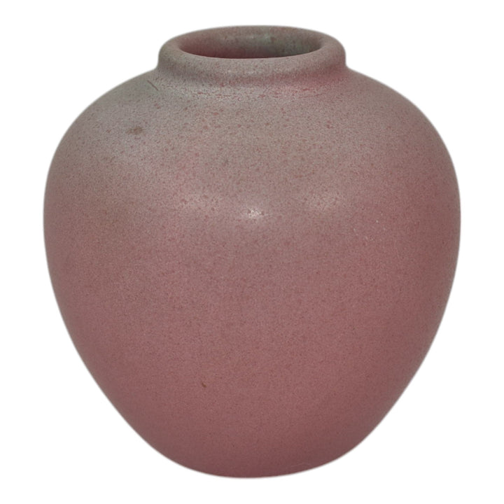 Niloak Vintage 1930s Art Pottery Ozark Dawn II Pink Bulbous Ceramic Vase