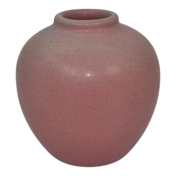 Niloak Vintage 1930s Art Pottery Ozark Dawn II Pink Bulbous Ceramic Vase