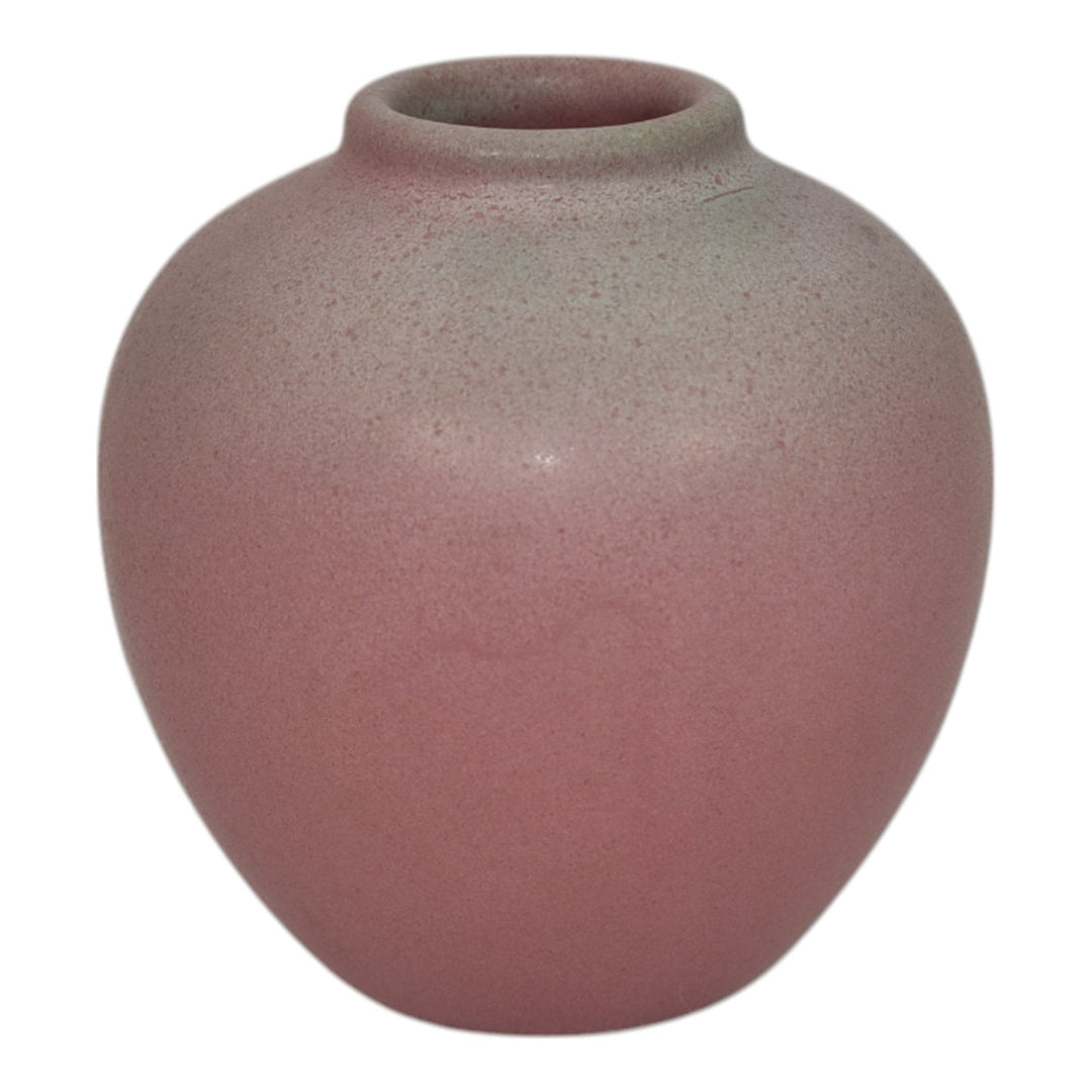 Niloak Vintage 1930s Art Pottery Ozark Dawn II Pink Bulbous Ceramic Vase