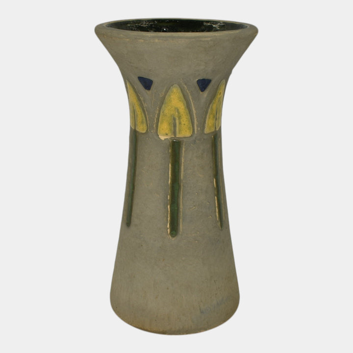 Roseville Mostique Gray 1916 Vintage Art Pottery Ceramic Flower Vase 164-10