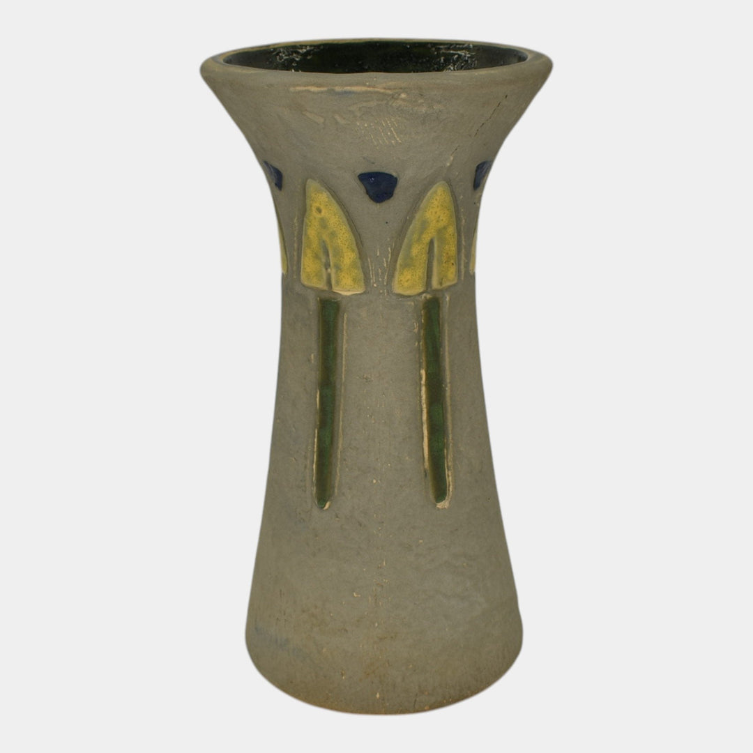 Roseville Mostique Gray 1916 Vintage Art Pottery Ceramic Flower Vase 164-10