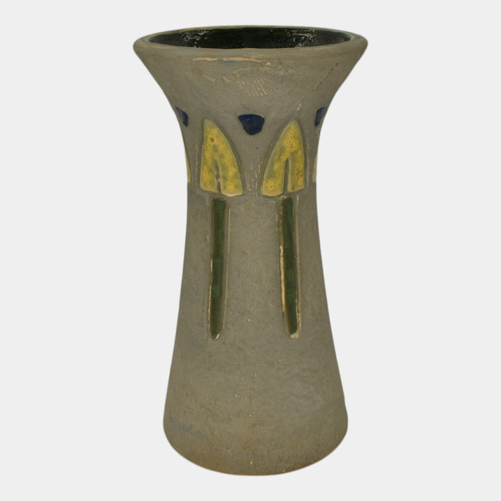 Roseville Mostique Gray 1916 Vintage Art Pottery Ceramic Flower Vase 164-10