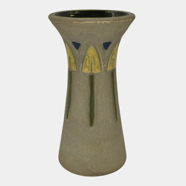 Roseville Mostique Gray 1916 Vintage Art Pottery Ceramic Flower Vase 164-10