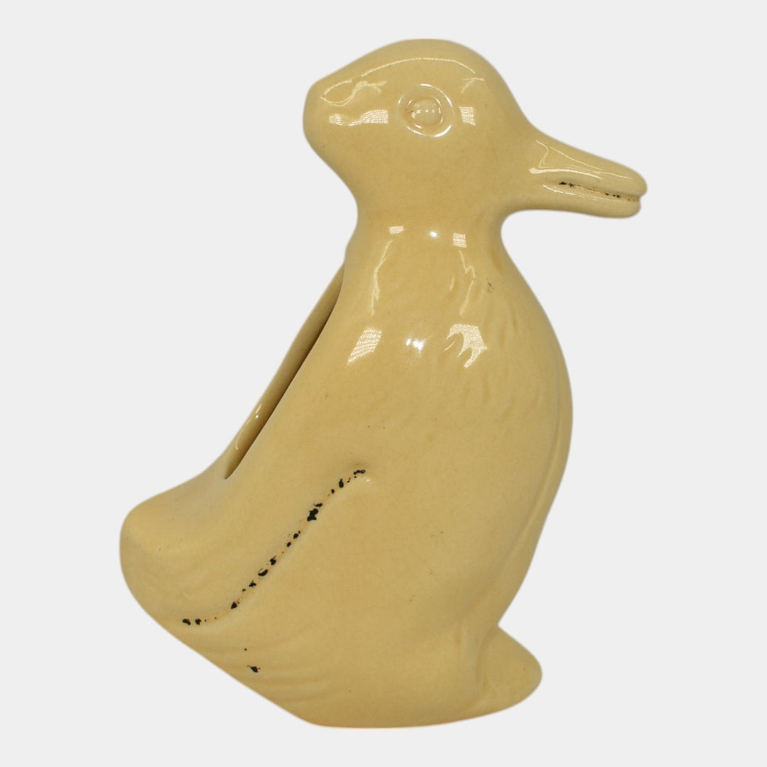 Weller 1930s Vintage Pottery Cream Novelty Ceramic Duck Rabbit Figural Planter