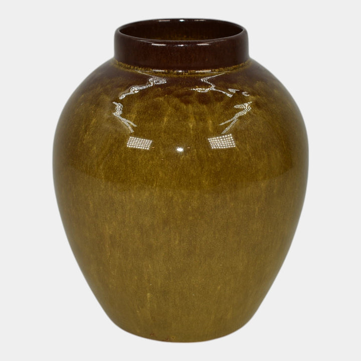 Nicodemus Vintage Mid Century Modern Pottery Brown Ceramic Vase 96 - Just Art Pottery