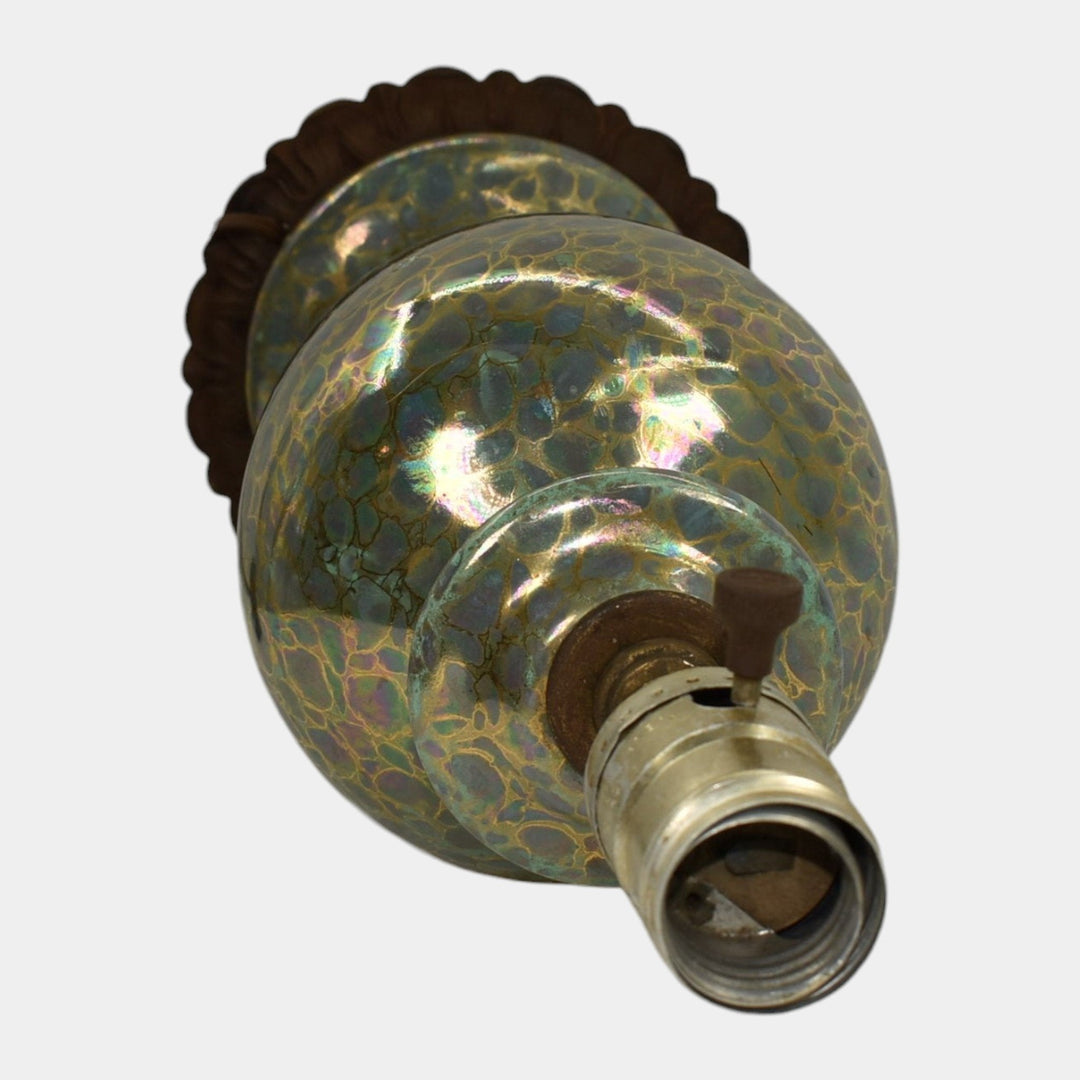 Camark 1920s Vintage Art Deco Pottery Metallic Gold Luster Lamp 1224 - Just Art Pottery