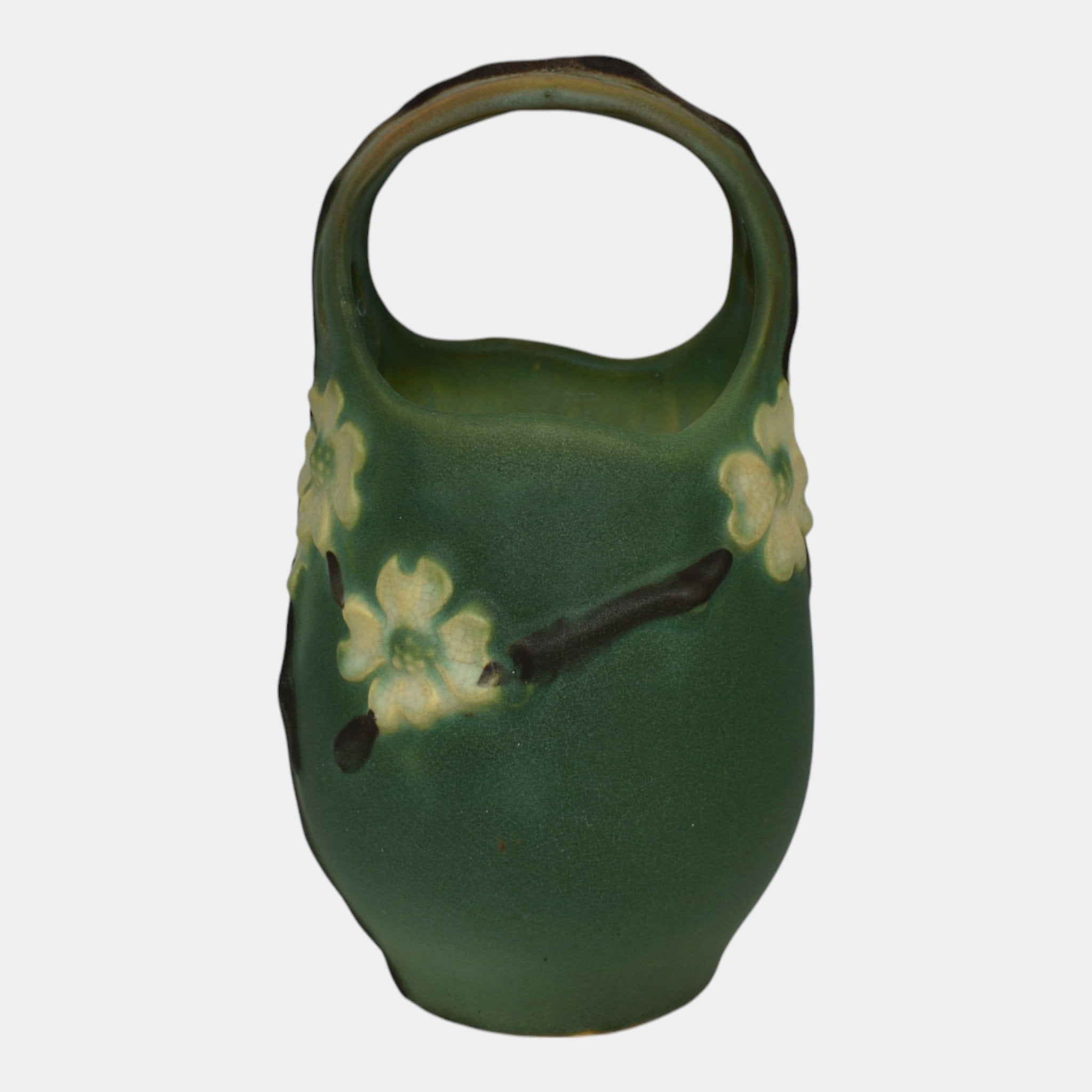 Roseville Dogwood Smooth Green 1920 Vintage Art Pottery Ceramic