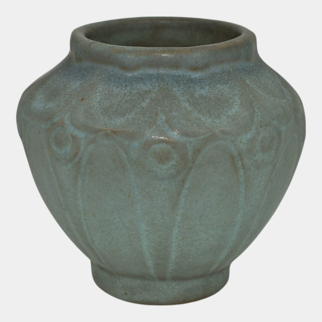 Van Briggle 1916 Arts And Crafts Pottery Blue Ceramic Vase 654