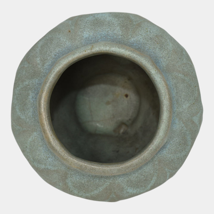 Van Briggle 1916 Arts And Crafts Pottery Blue Ceramic Vase 654