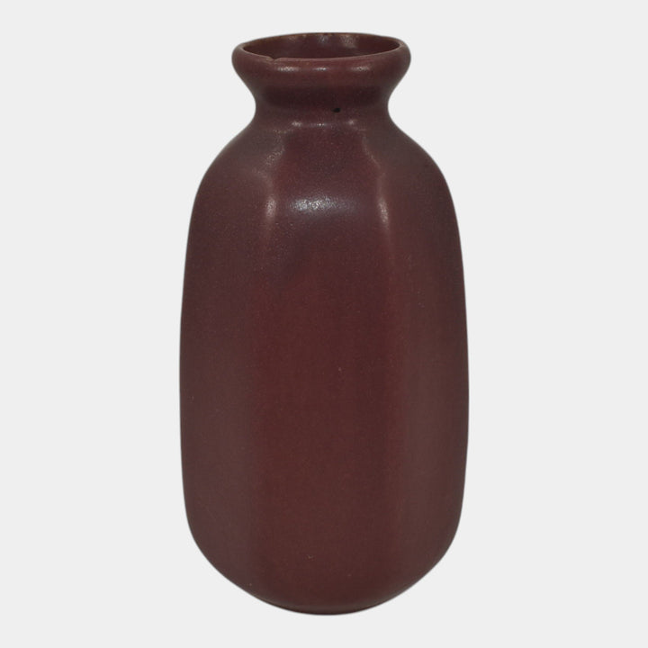 Van Briggle 1920 Arts And Crafts Pottery Mulberry Hexagon Ceramic Vase 613 - Just Art Pottery