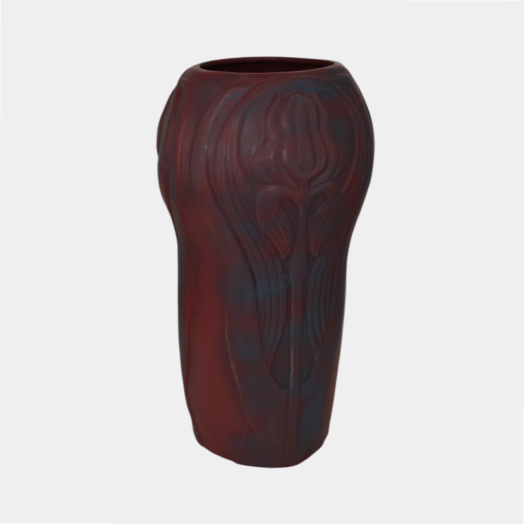 Van Briggle 1940s Art Pottery Large Mulberry Iris Ceramic Vase 128 - Just Art Pottery