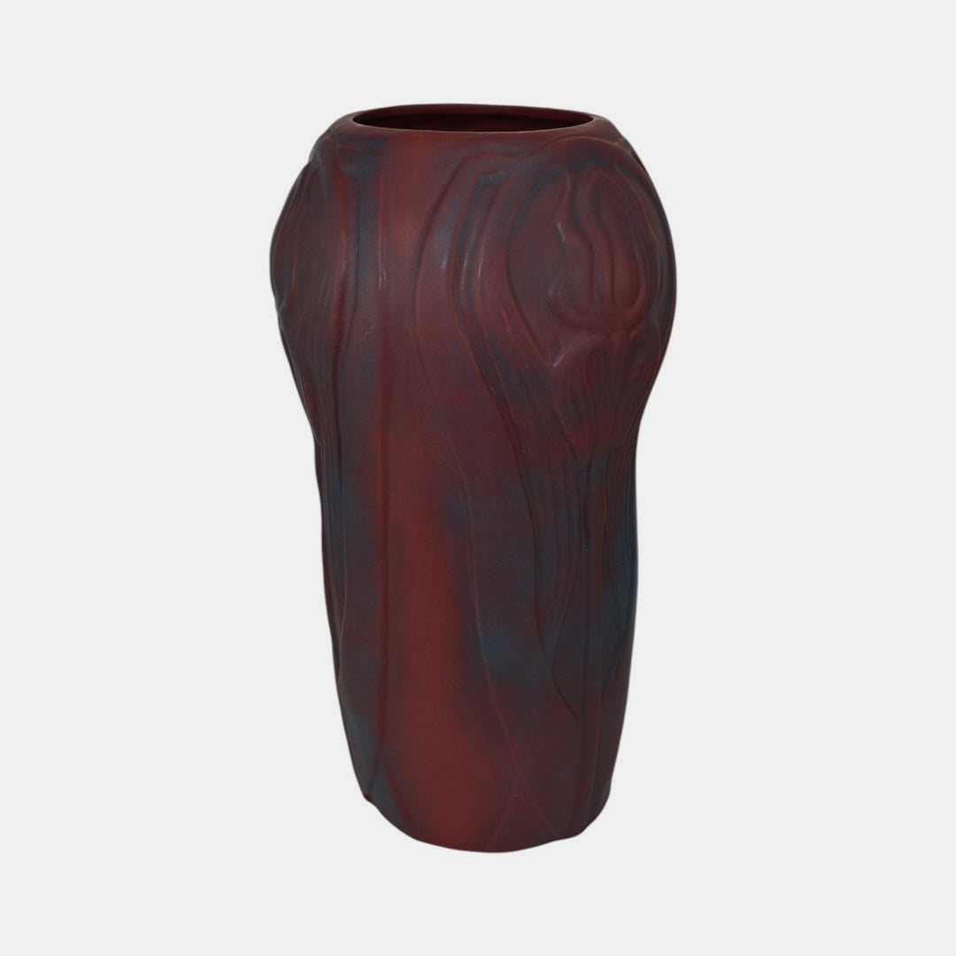 Van Briggle 1940s Art Pottery Large Mulberry Iris Ceramic Vase 128 - Just Art Pottery