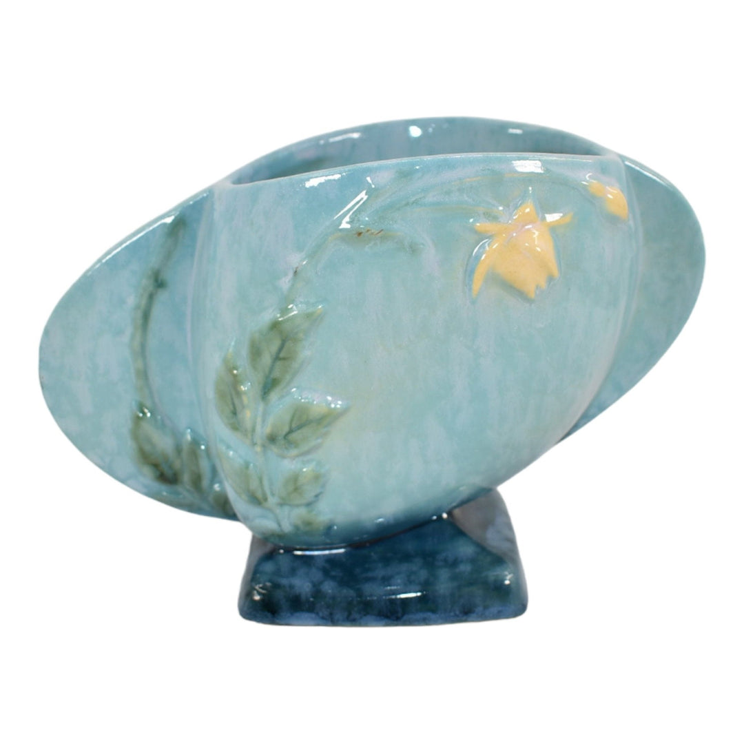 Roseville Wincraft Blue 1948 Vintage Mid Century Modern Art Pottery Vase 241-6