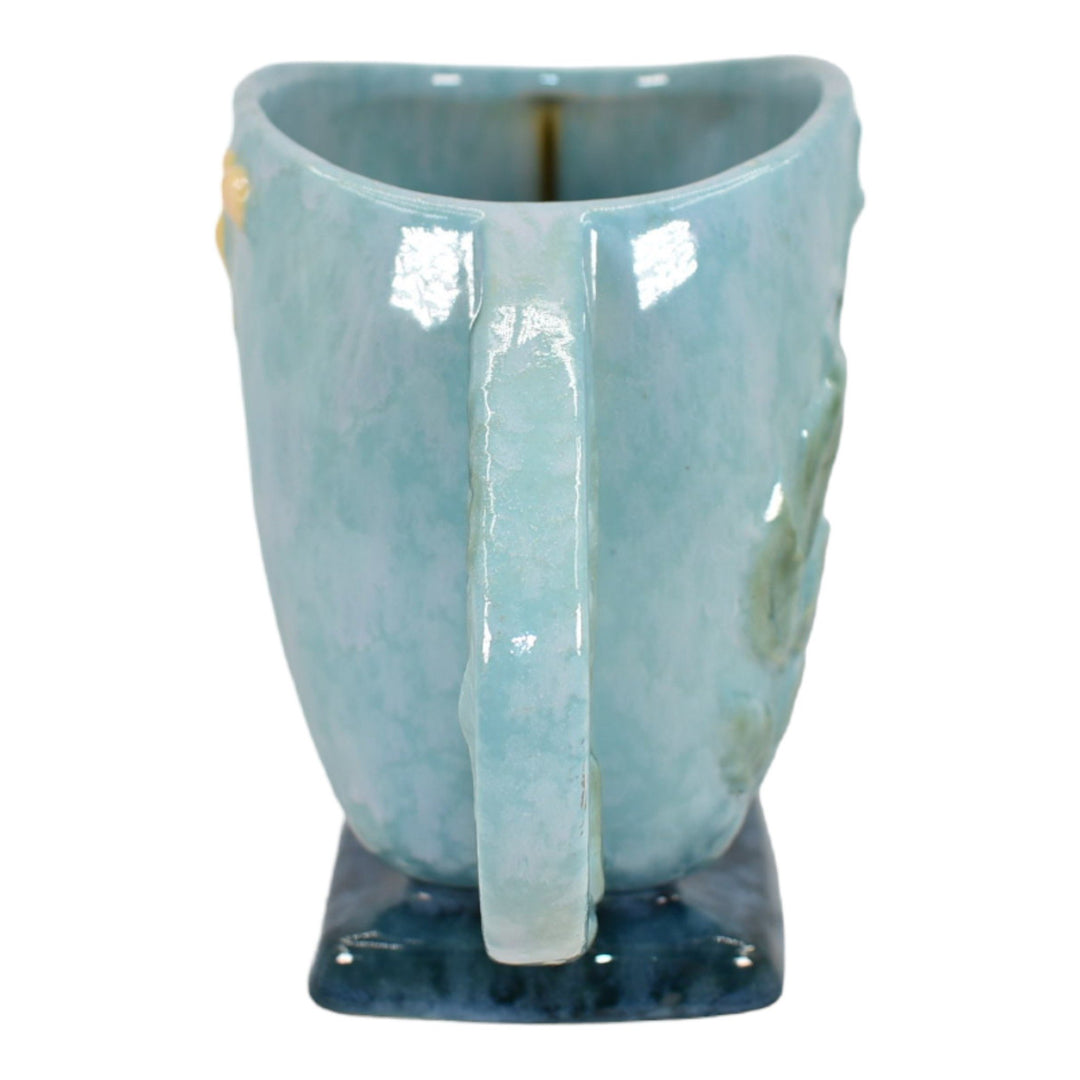 Roseville Wincraft Blue 1948 Vintage Mid Century Modern Art Pottery Vase 241-6 - Just Art Pottery