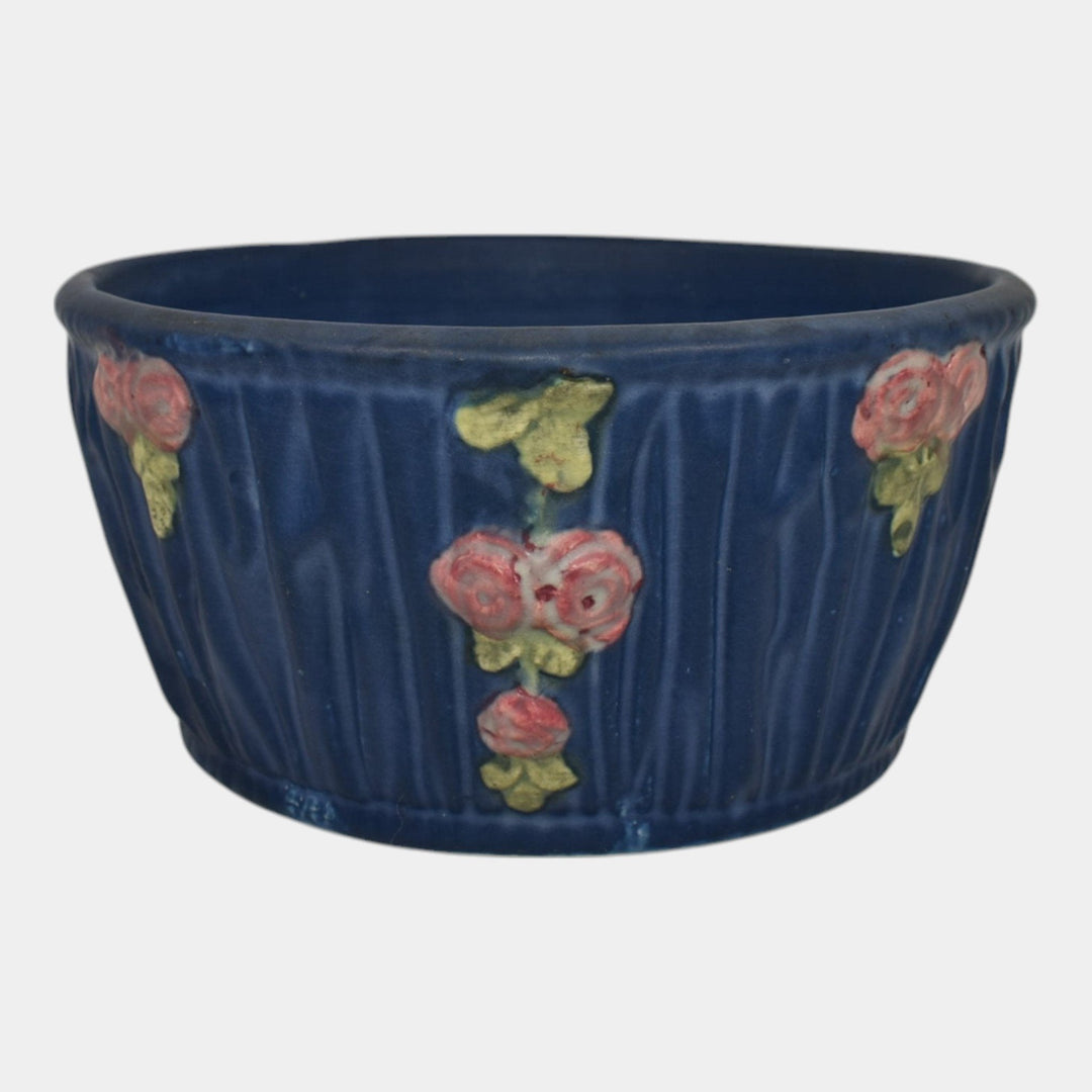Weller Blue Drapery Art Pottery Ceramic Bowl Planter