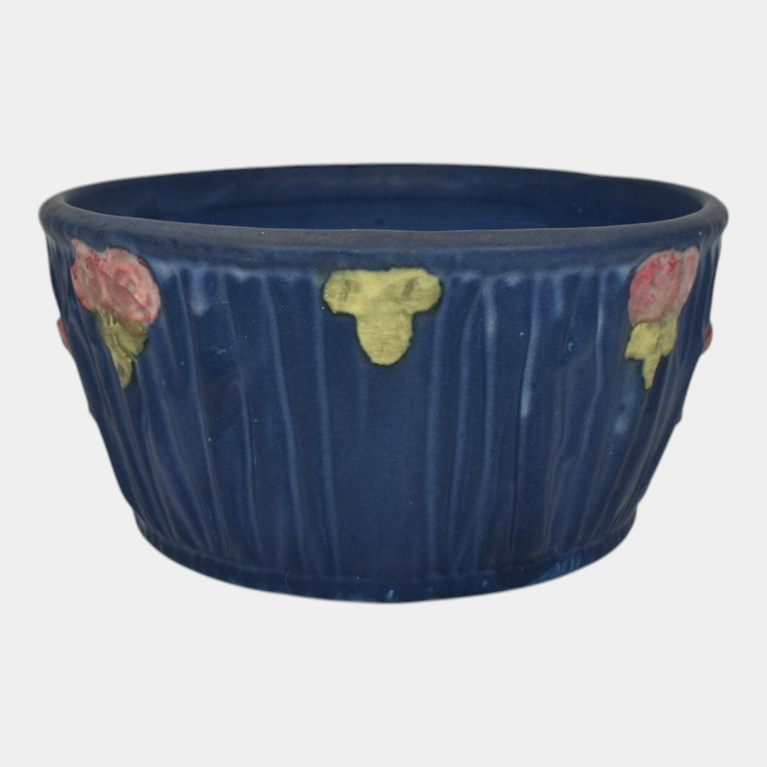 Weller Blue Drapery Art Pottery Ceramic Bowl Planter