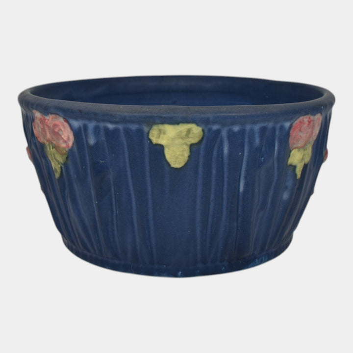 Weller Blue Drapery Art Pottery Ceramic Bowl Planter