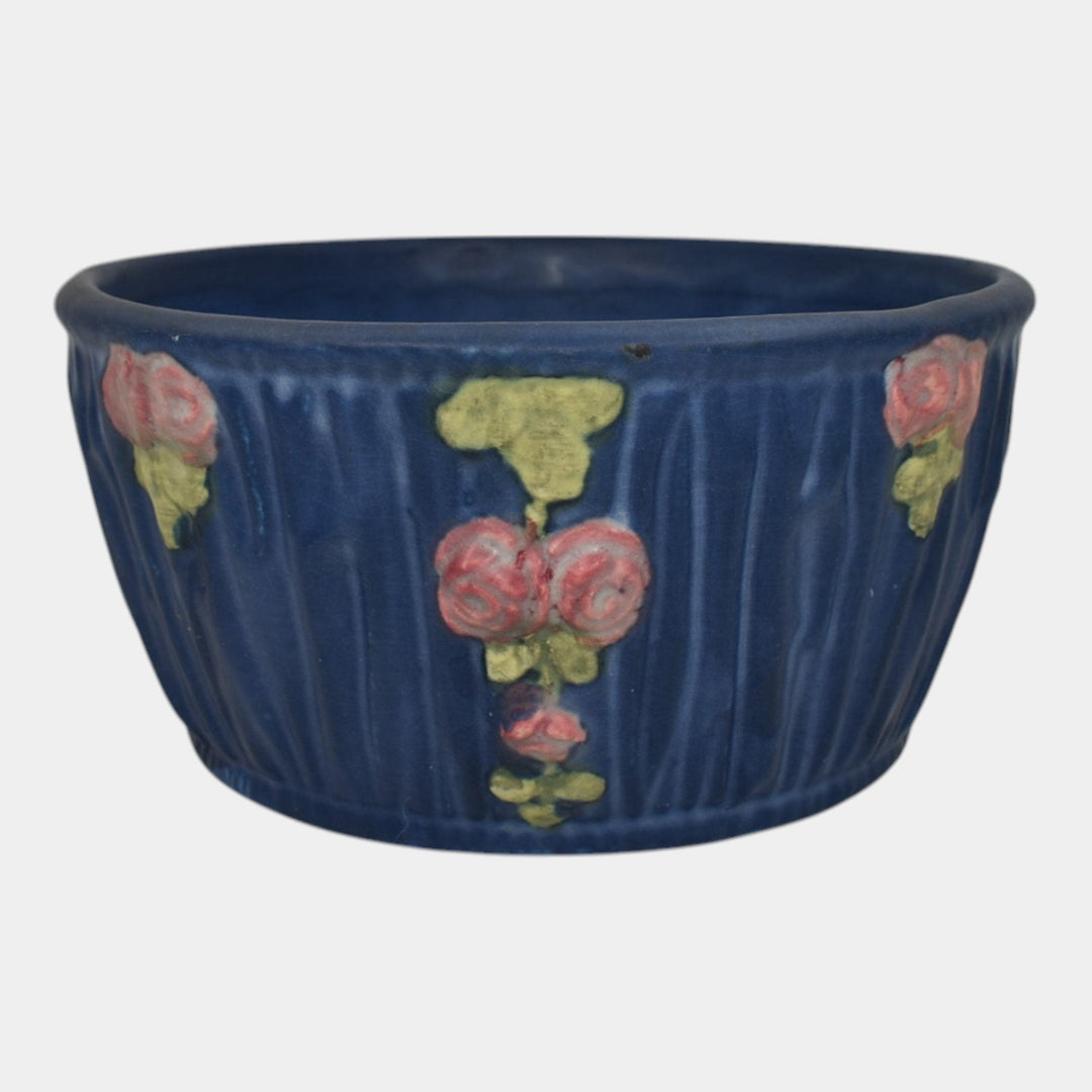 Weller Blue Drapery Art Pottery Ceramic Bowl Planter