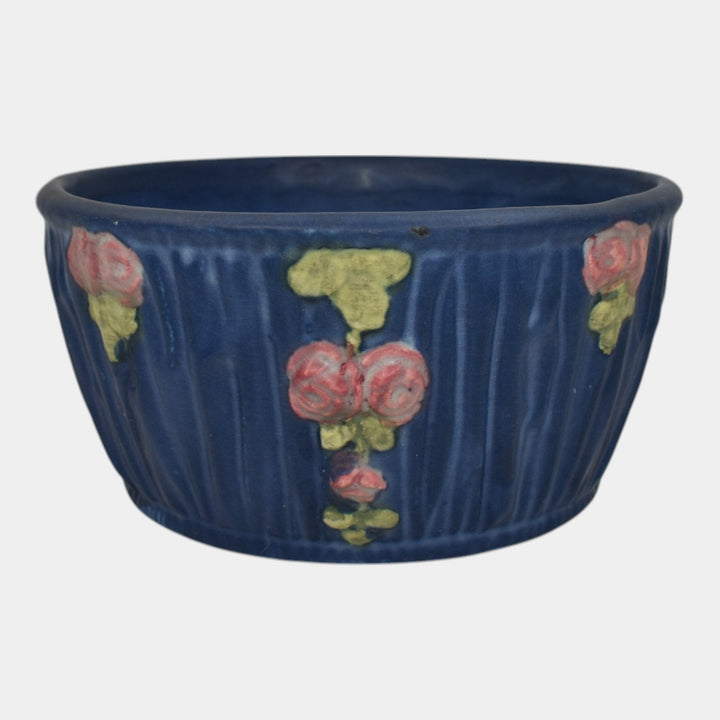 Weller Blue Drapery Art Pottery Ceramic Bowl Planter